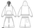 Swoosh hoodie with shorts set